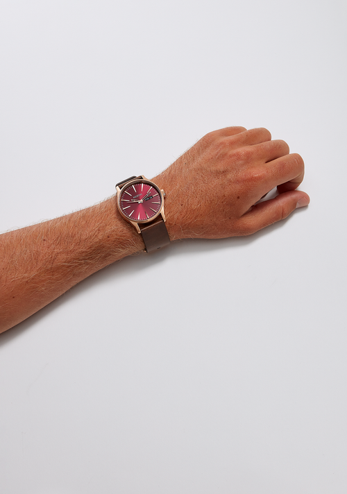 Sentry Leather - Silber / Braun