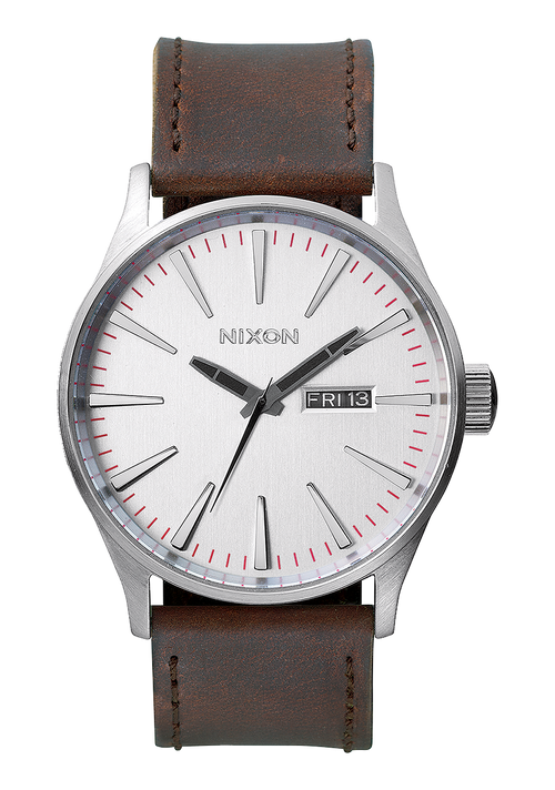Sentry Leather - Silber / Braun