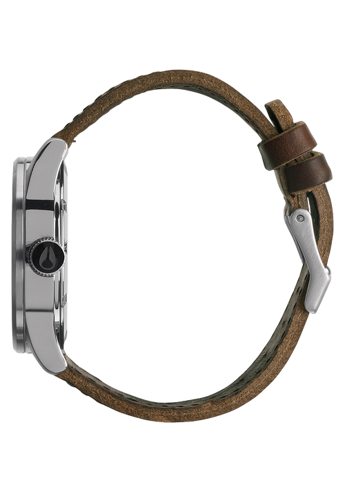 Sentry Leather - Silber / Braun