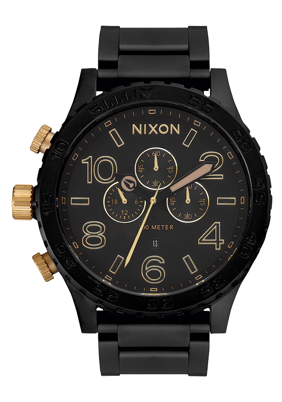 Nixon black and gold watch hotsell