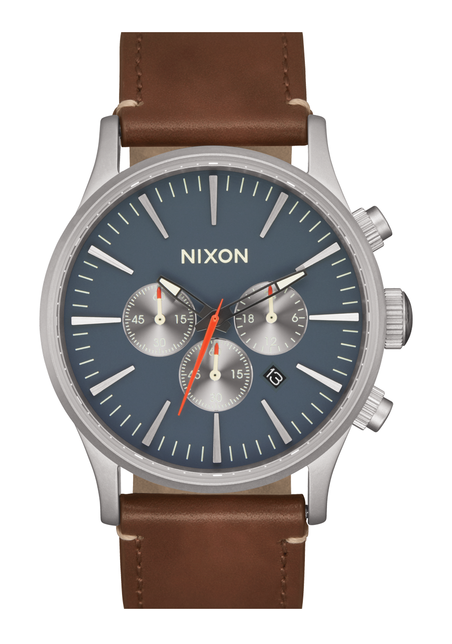 Nixon sentry chrono leather hotsell