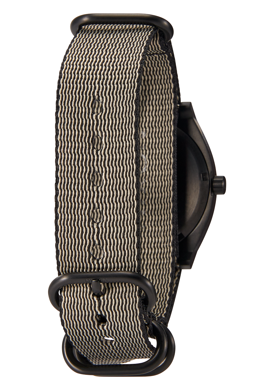 20mm Nylon #TIDE One Piece Band - Khaki / Schwarz View 5