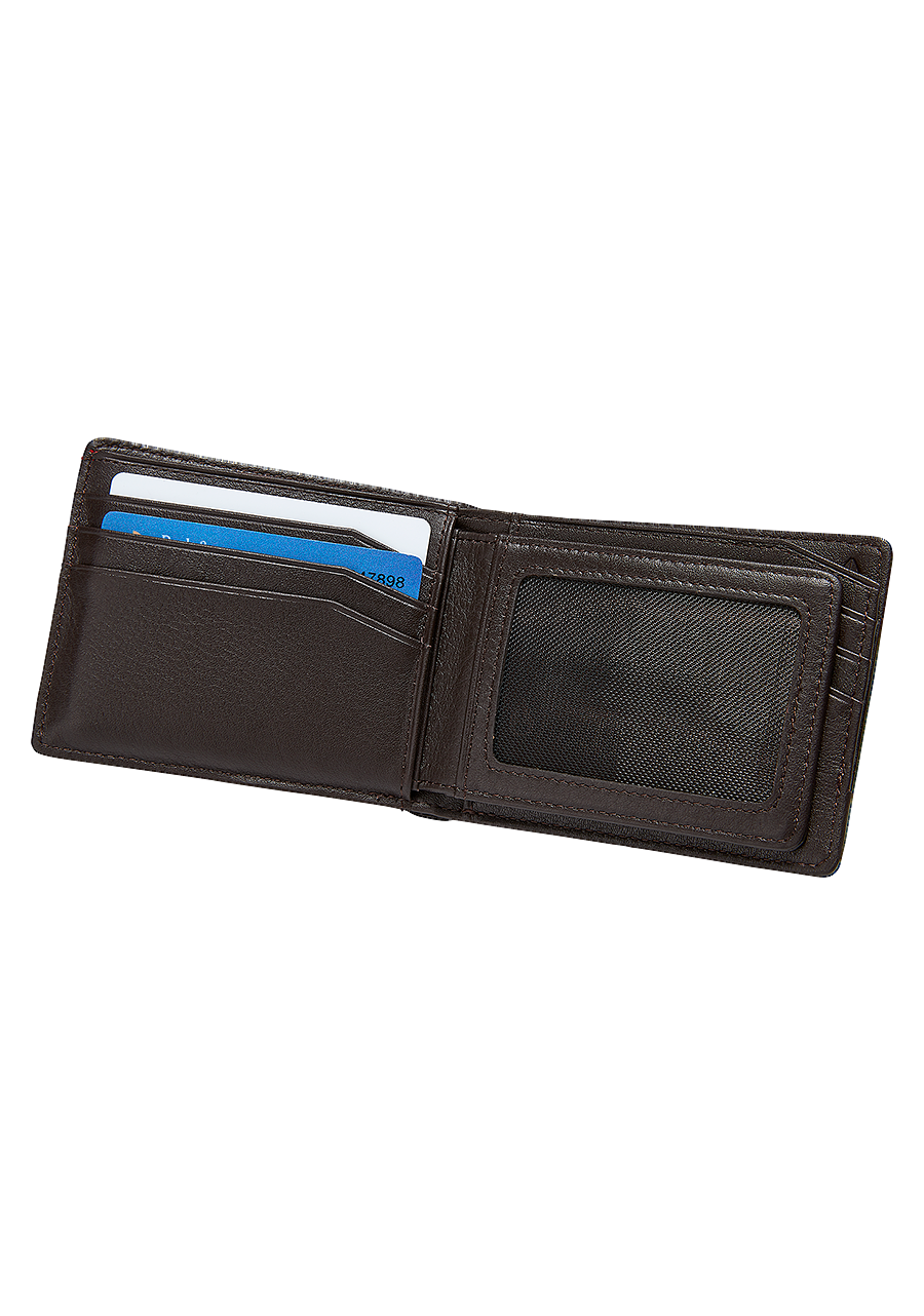 Pass Leder Portemonnaie - Braun View 2