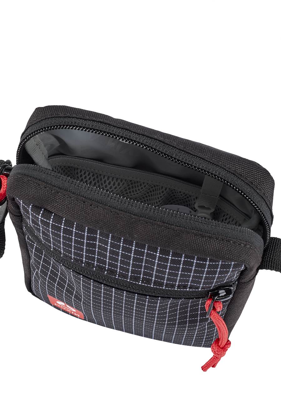 Stash Schultertasche - Schwarz / Rot View 3