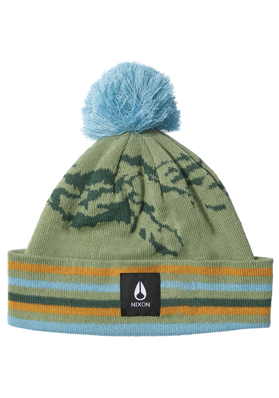 Ridge Pom Beanie - Jade / Mehrfarbig