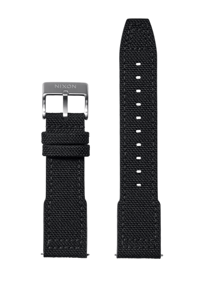 23 mm Cordura-Canvas-Armband – Schwarz