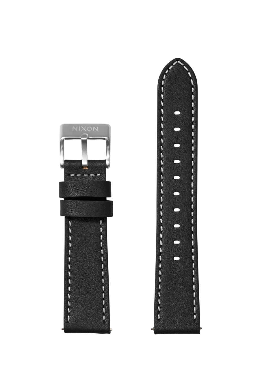 Black leather band watches sale