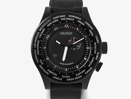 All black Nixon Passport watch