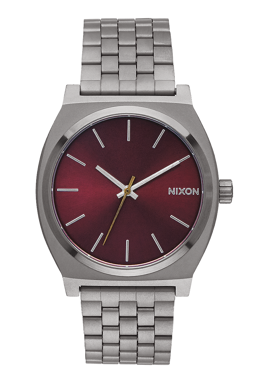 Time Teller - Gunmetal / Deep Burgundy View 1