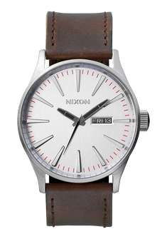 Sentry Leather - Silber / Braun