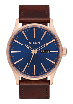 Sentry Leather - Rose Gold / Navy / Brown