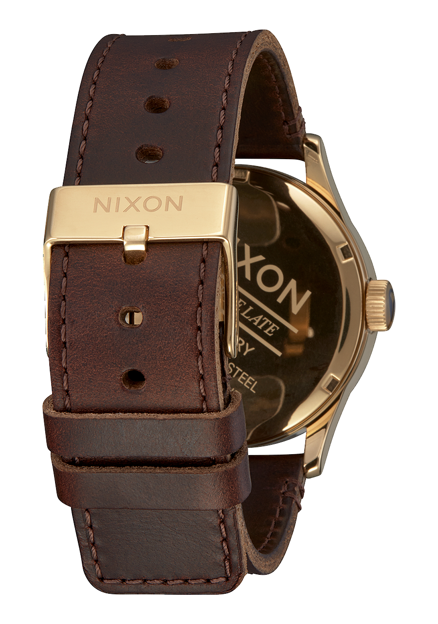 Sentry Leather - Polished Gold / Navy Sunray View 3