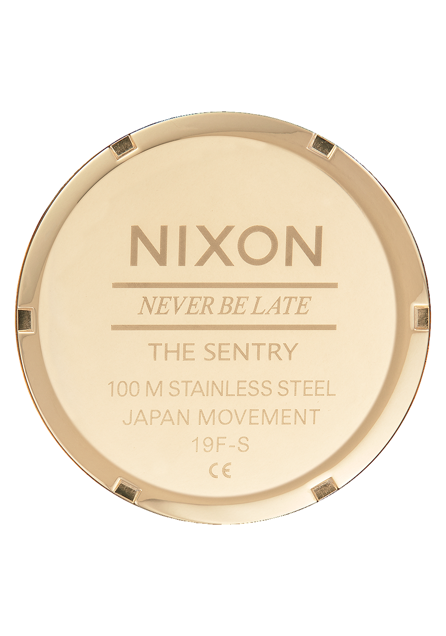 Sentry Leather - Polished Gold / Navy Sunray View 4