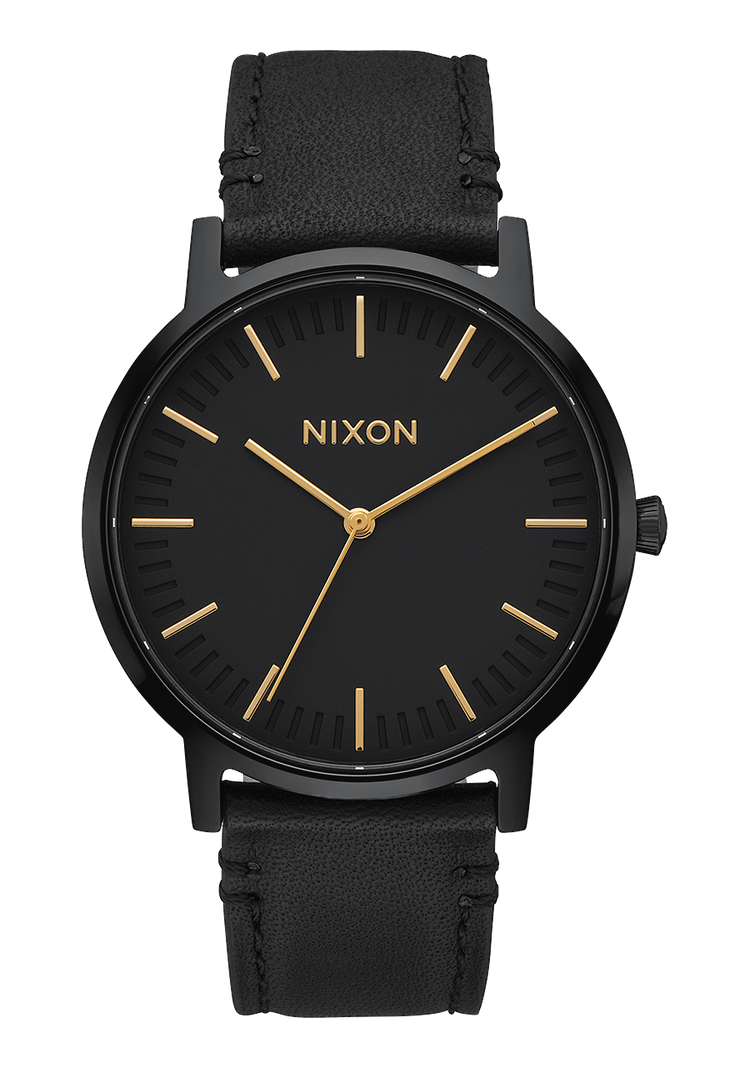 Porter Leather - Schwarz / Gold