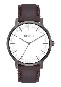 Porter Leather - Gunmetal / Weiß / Braun