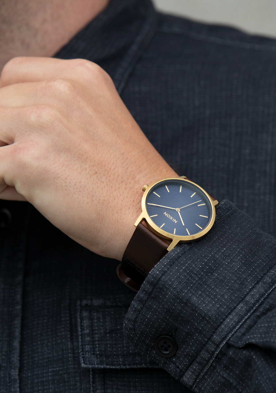 Porter Leather - Marine / Braun