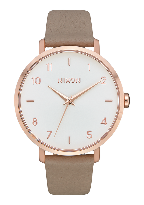 Arrow Leather - Rose Gold / Gray