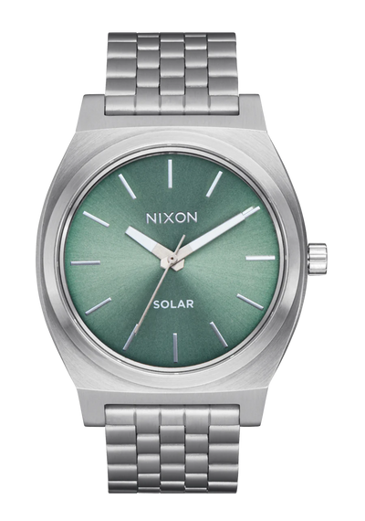 Time Teller Solar - Silver / Jade Sunray