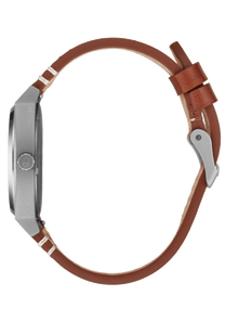 Time Teller Leather - Lt Gunmetal / Basalt / Sienna View 3