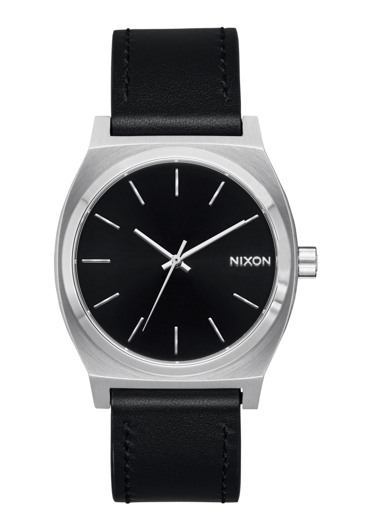 Time Teller Leather - Silber / Schwarz