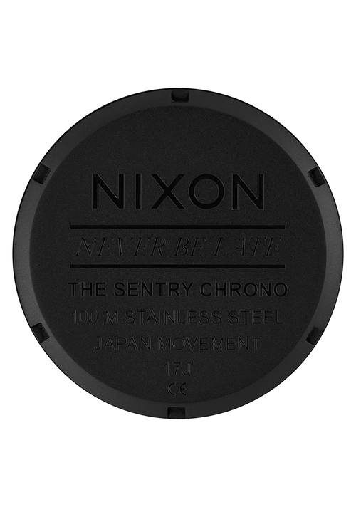 Sentry Chrono Leather - Mattschwarz / Gold / Schwarz