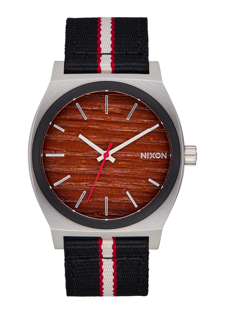 Time Teller Nylon - Silber / Palisander / Schwarzer Streifen