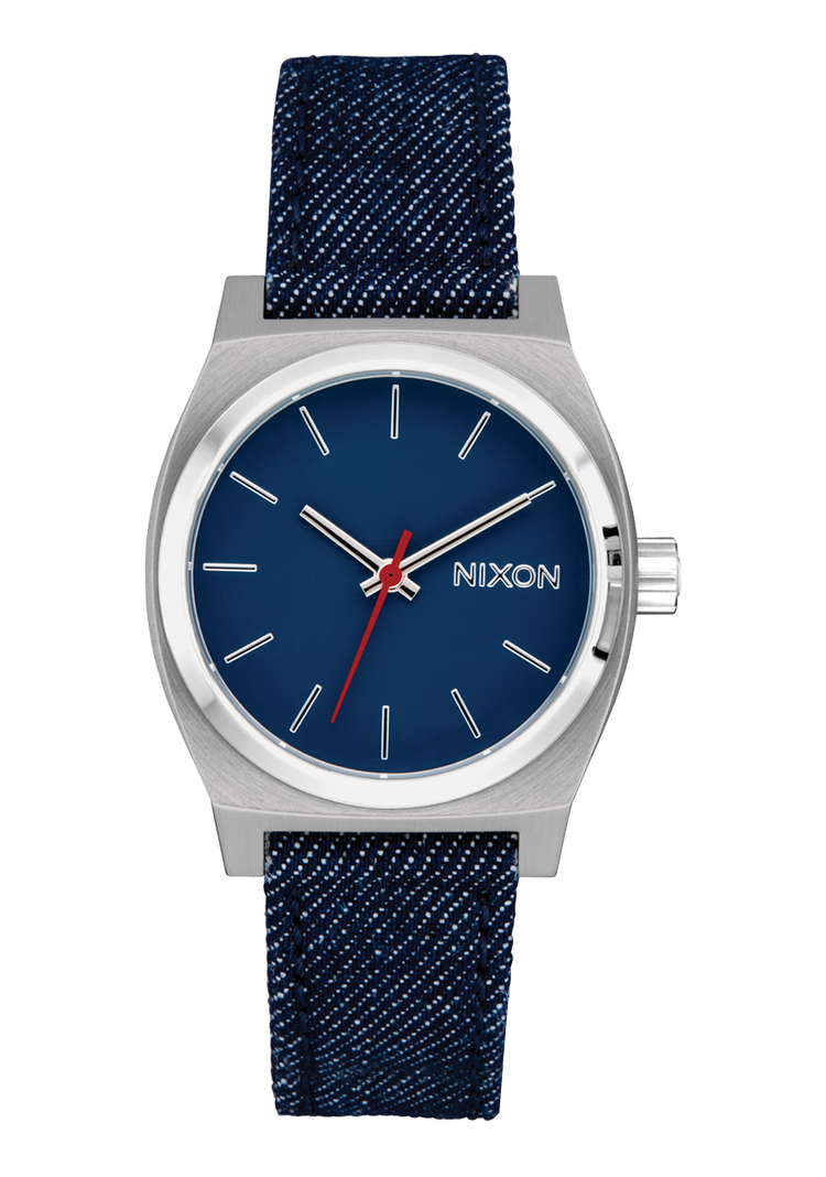 Medium Time Teller Denim - Silber / Indigo / Denim