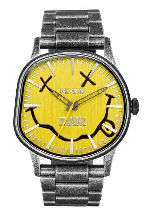 Nirvana Sentry Wobble Watch Gelbes Nirvana Smiley Nirvana Nixon EU