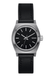 Small Time Teller Leather - Silber / Schwarz