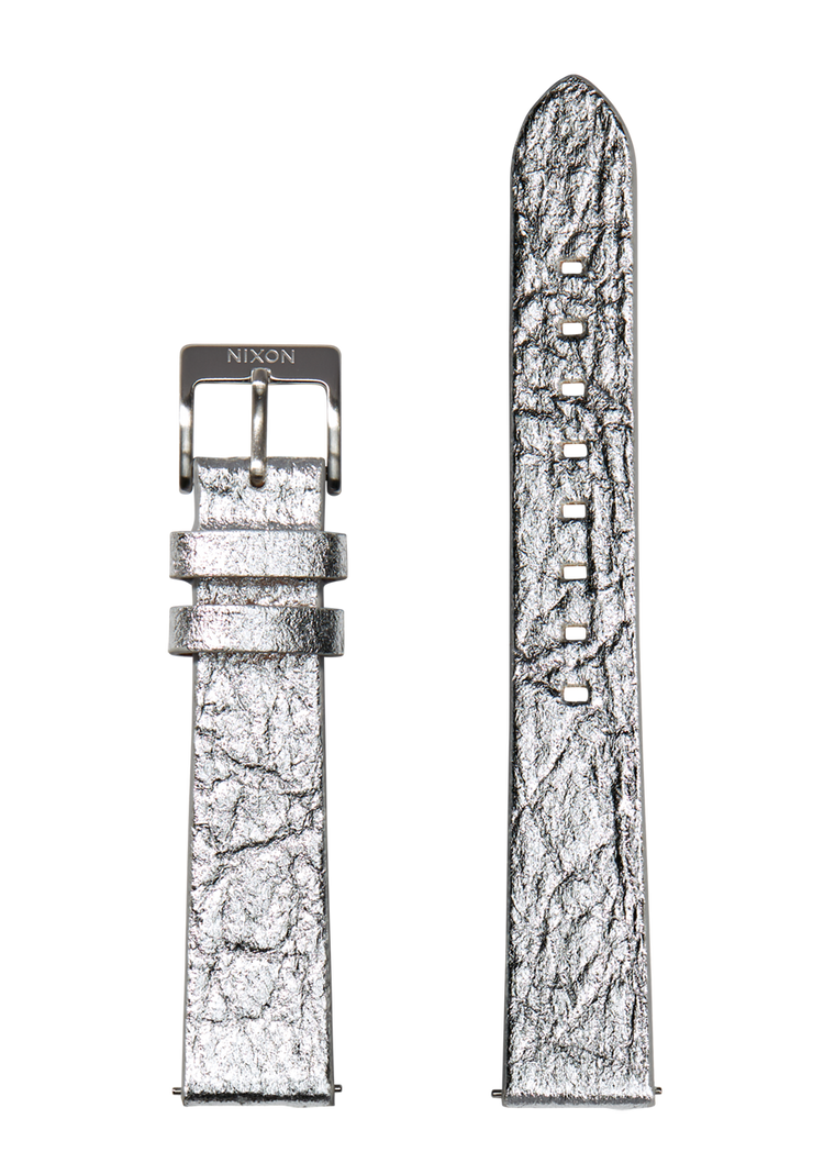 16mm Pineapple Leather Band - Silber-Folie