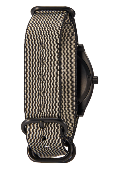 20mm Nylon #TIDE One Piece Band - Khaki / Schwarz View 5