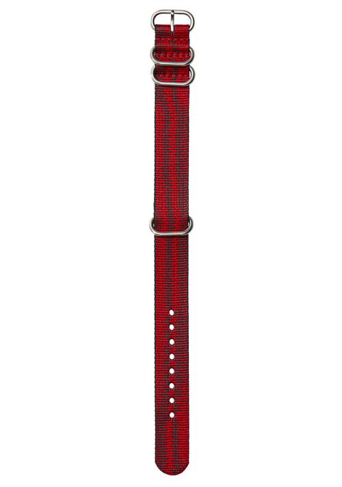 20mm Nylon #TIDE One Piece Band - Rot / Schwarz