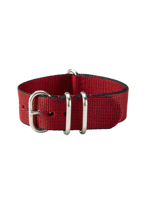 20mm Nylon #TIDE One Piece Band - Rot / Schwarz