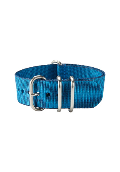 20mm Nylon #TIDE One Piece Band - Marineblau / Blau View 2