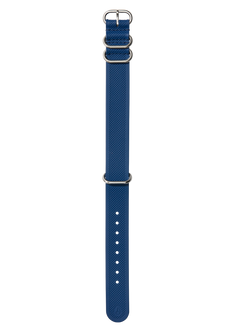 20mm FKM Rubber One Piece Band - Marineblau / Blau