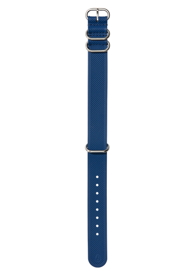 20mm FKM Rubber One Piece Band - Marineblau / Blau