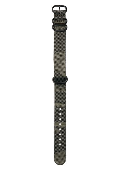 20mm Recycled One Piece Band - Olive / Tarnmuster View 1