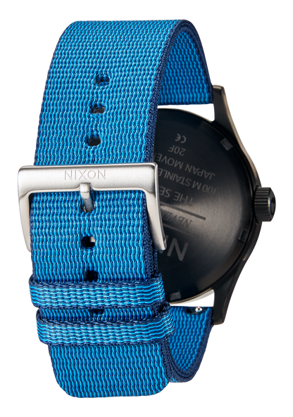 23mm Nylon #TIDE Band - Marineblau / Schwarz View 6