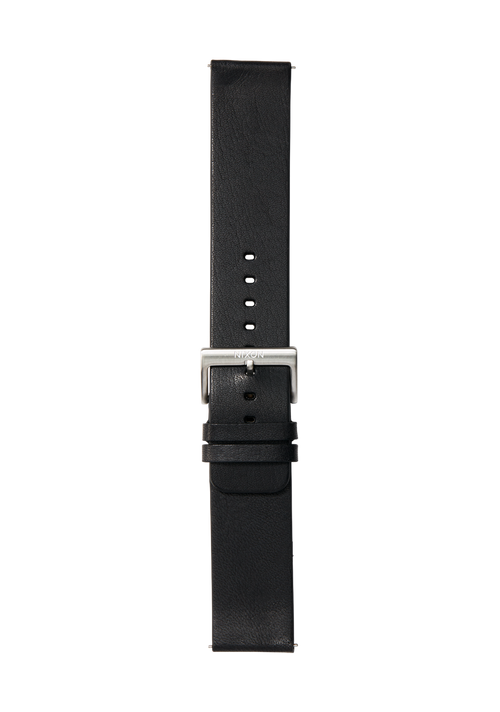 23mm Veg Tanned Leather Band - Schwarz