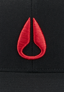 Deep Down Flexfit Athletic Fit Cap - Schwarz / Rot View 4