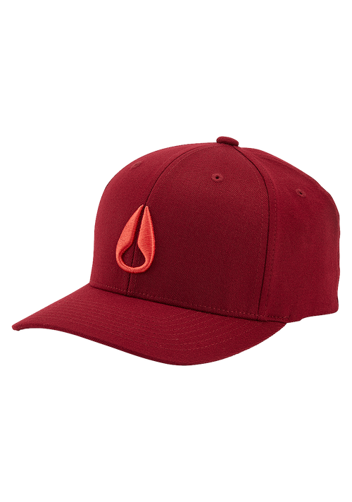 Deep Down Flexfit Athletic Fit Cap - Burgunderrot