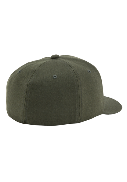 Deep Down Flexfit Athletic Fit Cap - Olive / Schwarz View 2