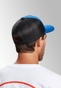 Trucker-Mütze mit Symbol - Royalblau / Schwarz View 6