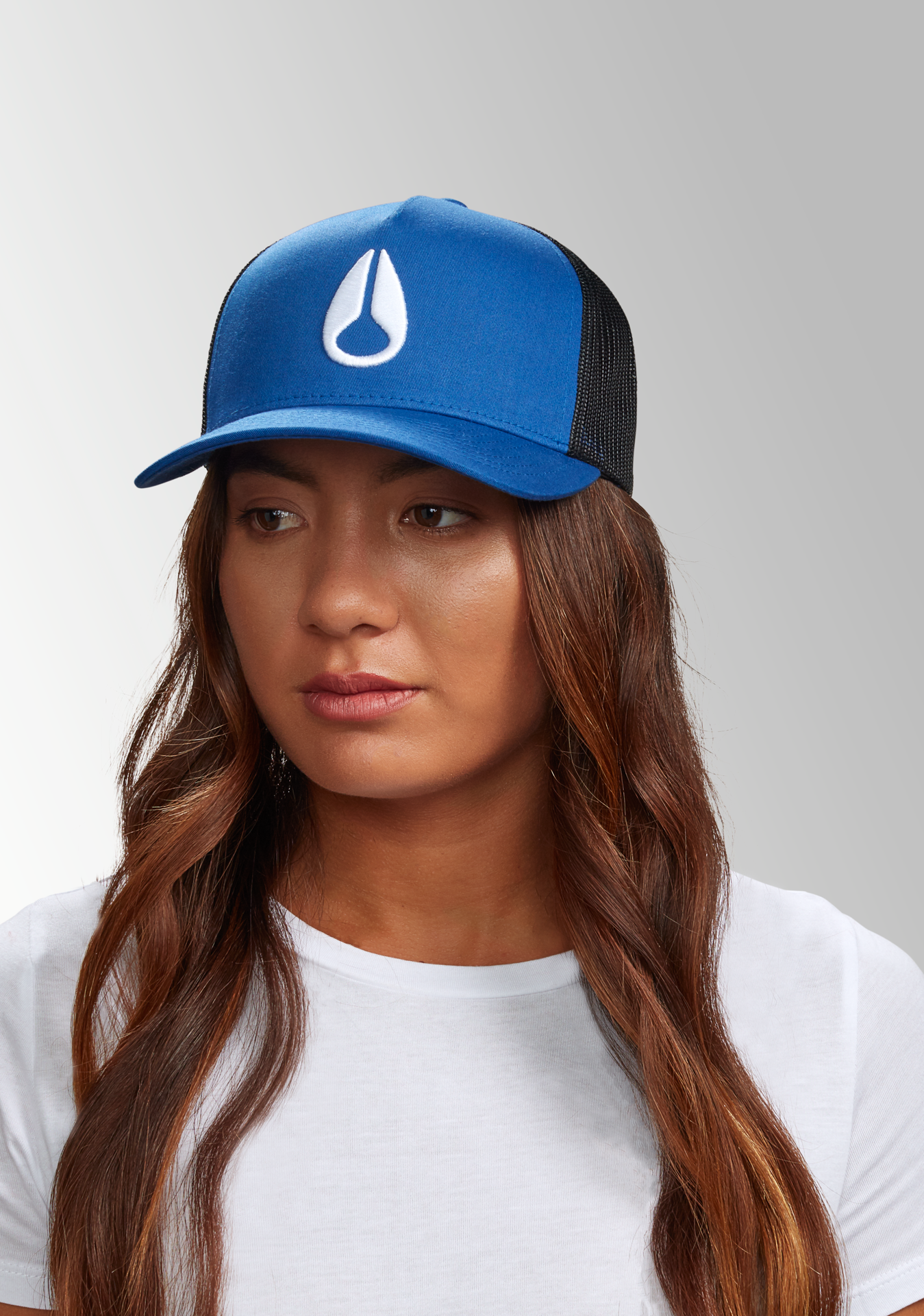 Trucker-Mütze mit Symbol - Royalblau / Schwarz View 7