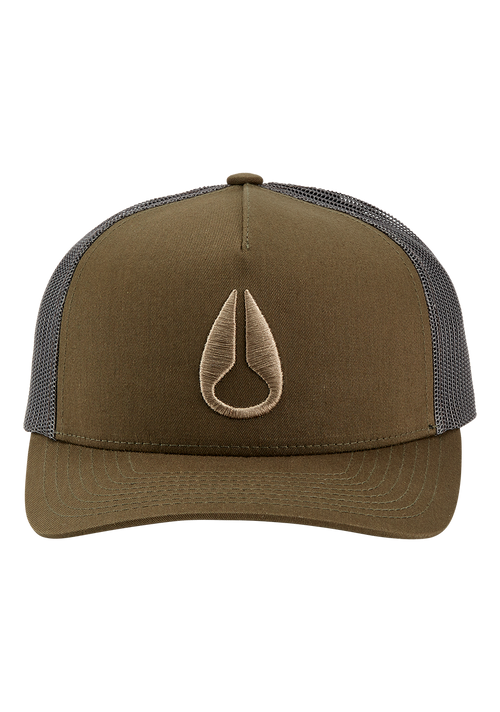 Iconed Trucker Hat - Dunkel-Olivgrün