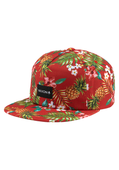 Tropics Cap mit Druckknopf - Rot