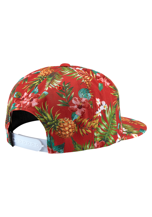 Tropics Cap mit Druckknopf - Rot