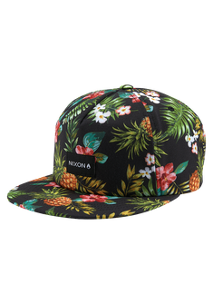 Tropics Cap mit Druckknopf - Schwarz / Mehrfarbig