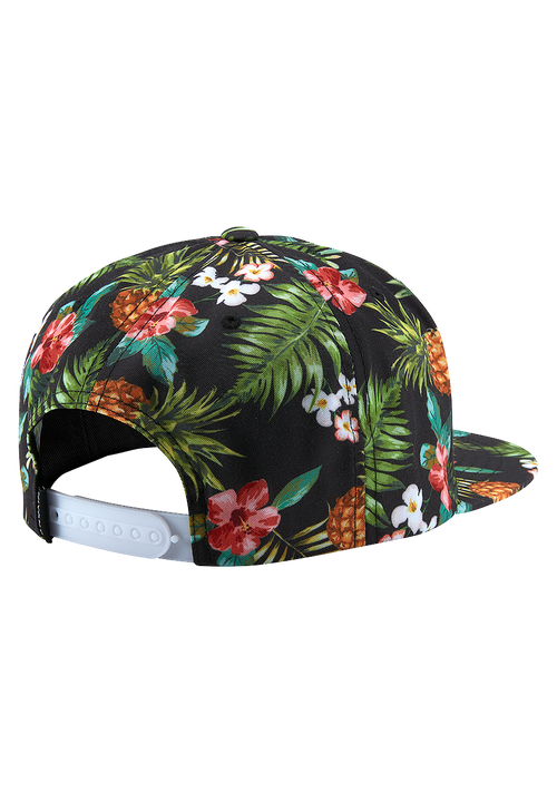 Tropics Cap mit Druckknopf - Schwarz / Mehrfarbig