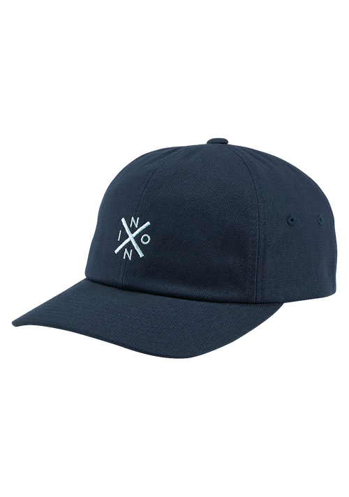 Prep strapback cap - Navy / Turquoise